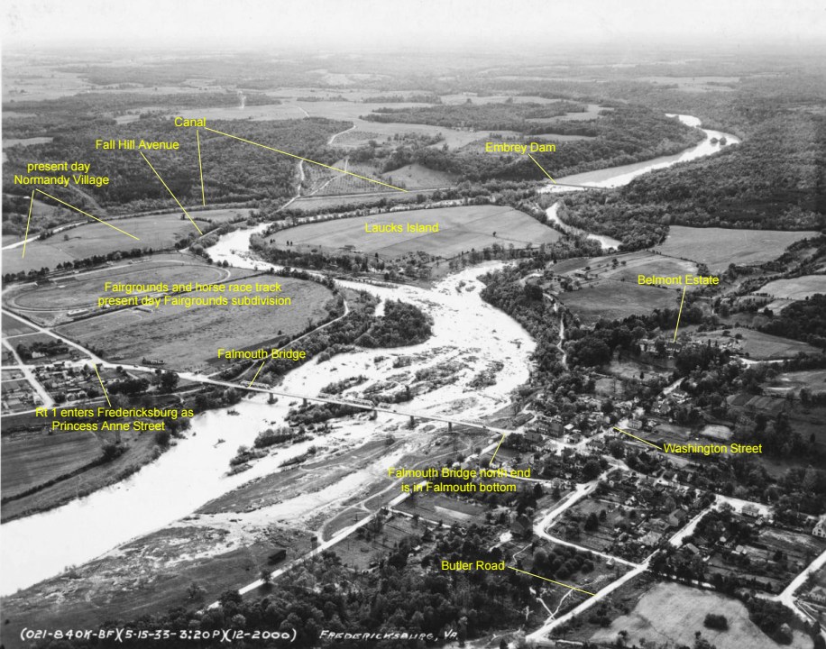 Modern aerial view of Lauck’s Island